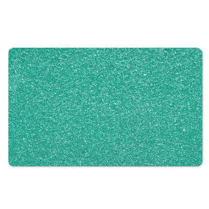 Turquoise (NOT Real) Glitter Print Polyester Doormat