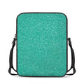 Turquoise (NOT Real) Glitter Print Rectangular Crossbody Bag