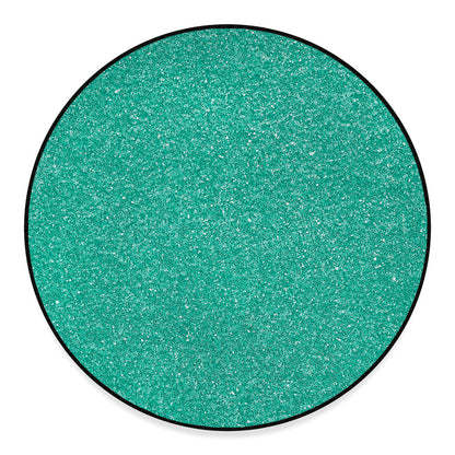 Turquoise (NOT Real) Glitter Print Round Floor Mat