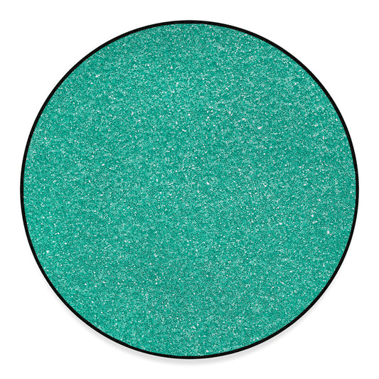 Turquoise (NOT Real) Glitter Print Round Floor Mat