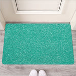 Turquoise (NOT Real) Glitter Print Rubber Doormat