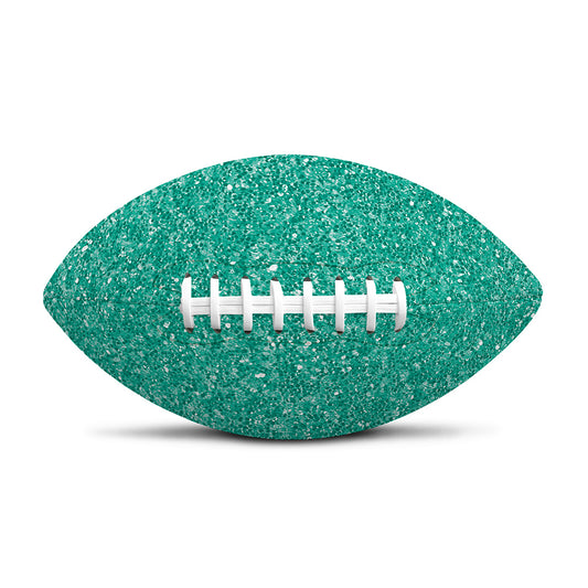 Turquoise (NOT Real) Glitter Print Rugby Ball