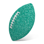 Turquoise (NOT Real) Glitter Print Rugby Ball