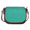 Turquoise (NOT Real) Glitter Print Saddle Bag