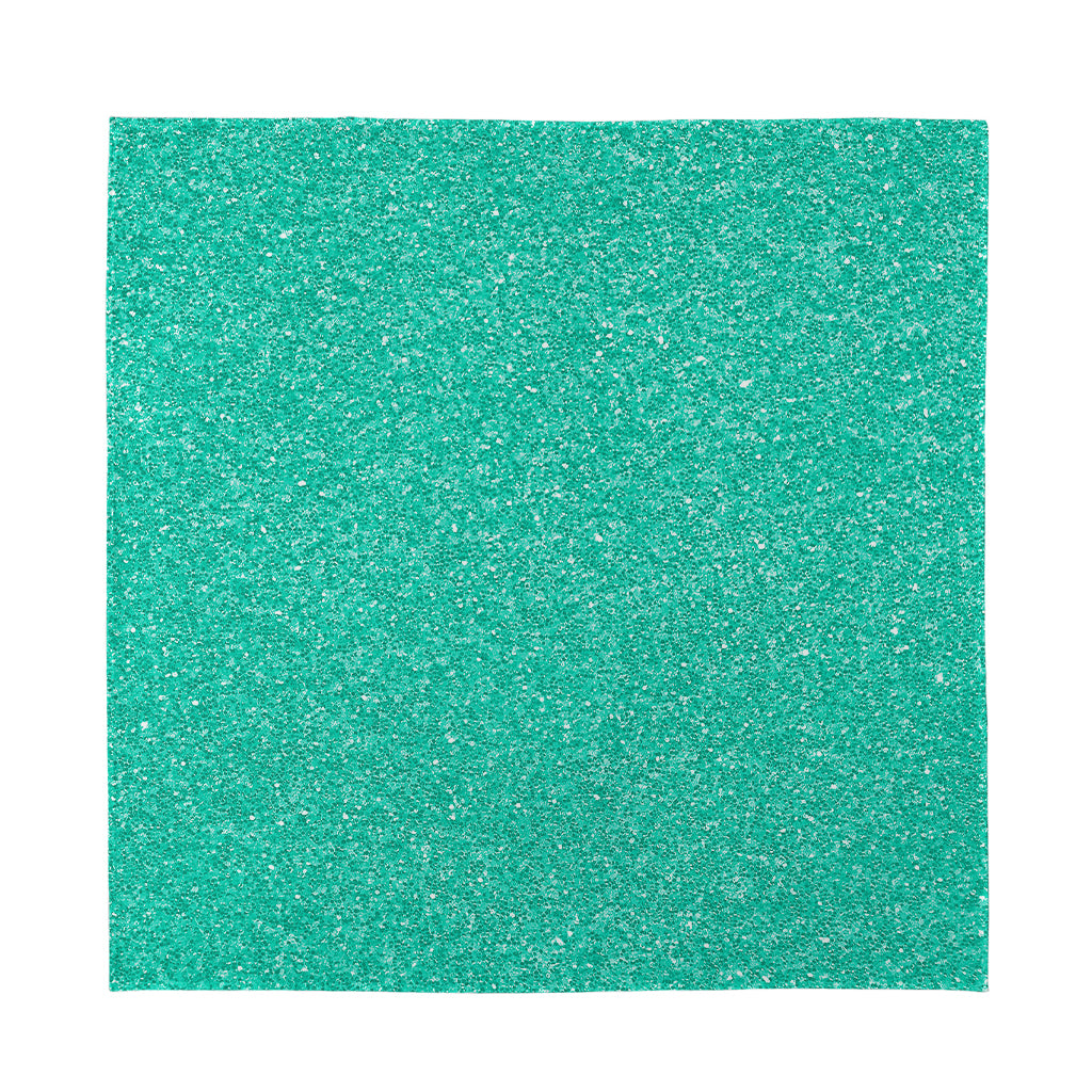 Turquoise (NOT Real) Glitter Print Silk Bandana