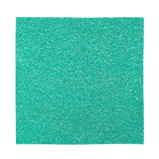 Turquoise (NOT Real) Glitter Print Silk Bandana