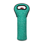 Turquoise (NOT Real) Glitter Print Single Neoprene Wine Tote