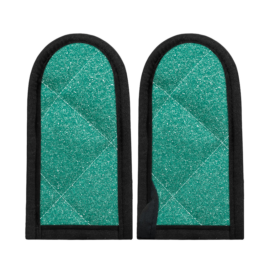 Turquoise (NOT Real) Glitter Print Skillet Handle Cover