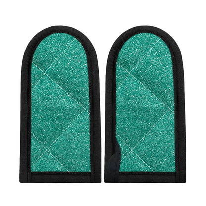 Turquoise (NOT Real) Glitter Print Skillet Handle Cover
