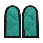 Turquoise (NOT Real) Glitter Print Skillet Handle Cover