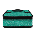 Turquoise (NOT Real) Glitter Print Small Lunch Bag