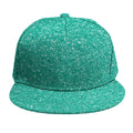 Turquoise (NOT Real) Glitter Print Snapback Cap