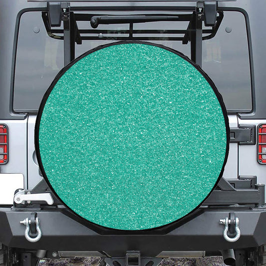 Turquoise (NOT Real) Glitter Print Tire Cover