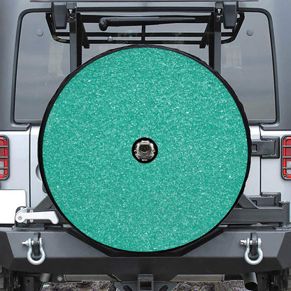 Turquoise (NOT Real) Glitter Print Tire Cover With Camera Hole