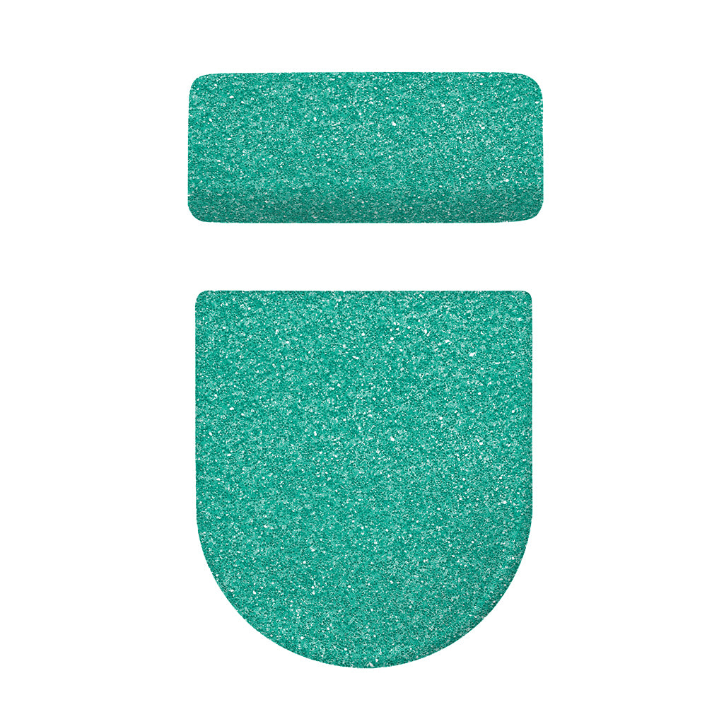 Turquoise (NOT Real) Glitter Print Toilet Lid And Tank Cover Set