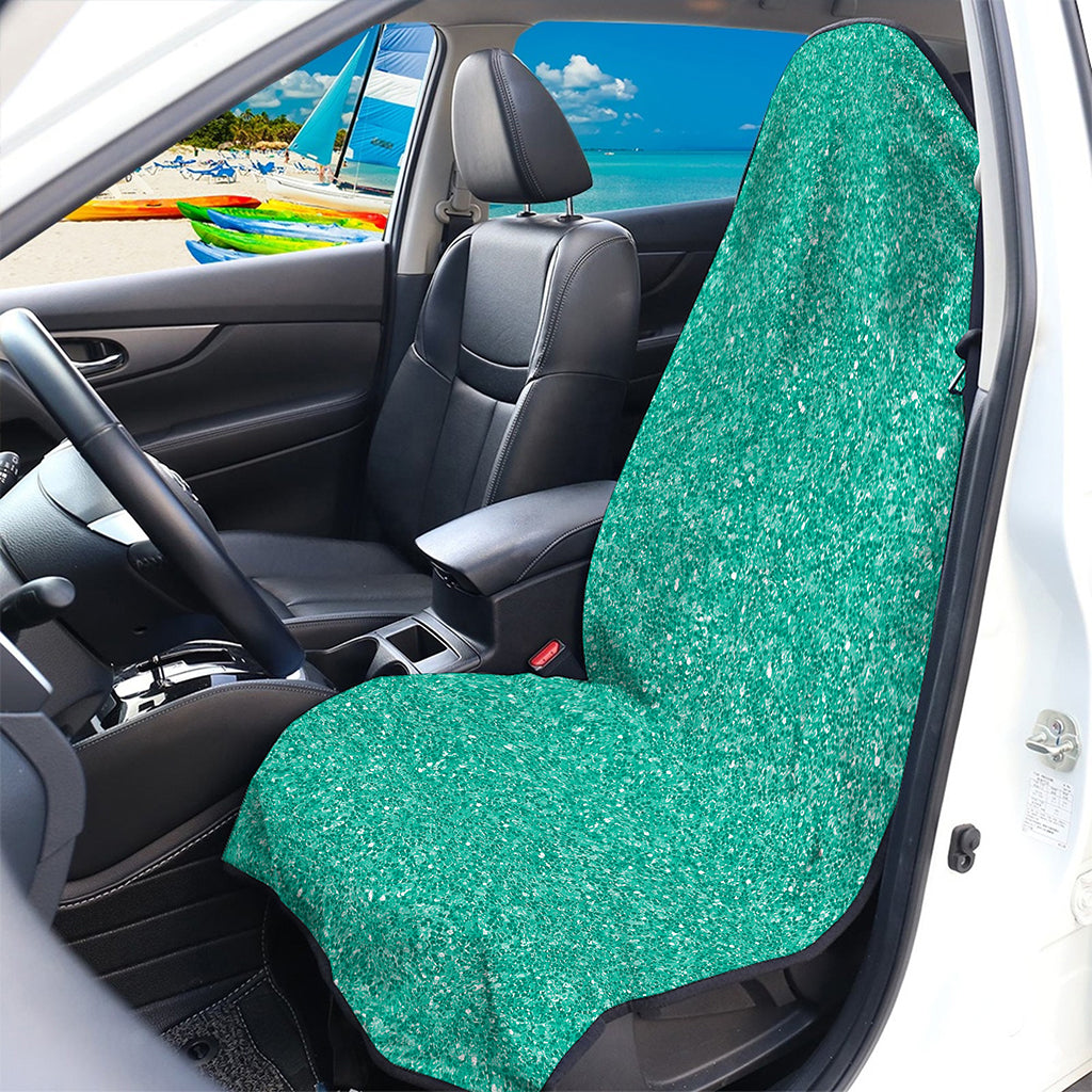 Turquoise (NOT Real) Glitter Print Waterproof Car Seat Cover