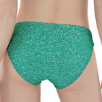 Turquoise (NOT Real) Glitter Print Women's Panties