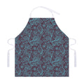 Turquoise Paisley Pattern Print Adjustable Apron