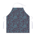 Turquoise Paisley Pattern Print Adjustable Apron