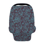 Turquoise Paisley Pattern Print Baby Seat Cover