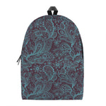 Turquoise Paisley Pattern Print Backpack