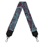 Turquoise Paisley Pattern Print Bag Strap
