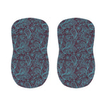 Turquoise Paisley Pattern Print Bar Stool Covers