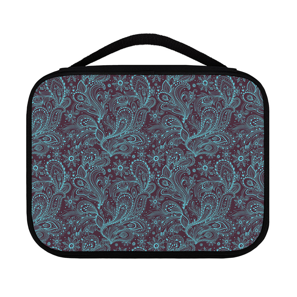 Turquoise Paisley Pattern Print Classic Bible Case