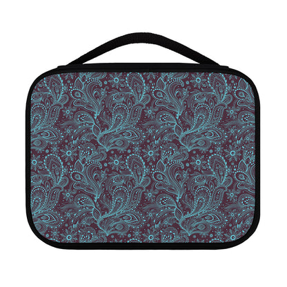 Turquoise Paisley Pattern Print Classic Bible Case