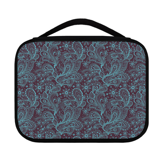 Turquoise Paisley Pattern Print Classic Bible Case