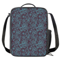 Turquoise Paisley Pattern Print Crossbody Lunch Bag