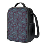 Turquoise Paisley Pattern Print Crossbody Lunch Bag