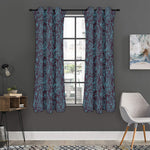 Turquoise Paisley Pattern Print Curtain