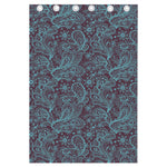 Turquoise Paisley Pattern Print Curtain