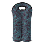 Turquoise Paisley Pattern Print Double Neoprene Wine Tote