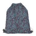 Turquoise Paisley Pattern Print Drawstring Bag