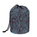 Turquoise Paisley Pattern Print Drawstring Makeup Bag