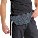 Turquoise Paisley Pattern Print Fanny Pack