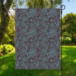 Turquoise Paisley Pattern Print Garden Flag