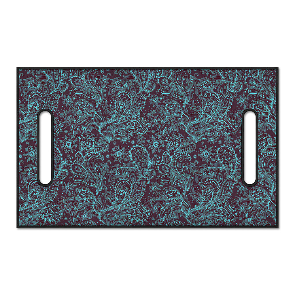 Turquoise Paisley Pattern Print Golf Cart Seat Cover
