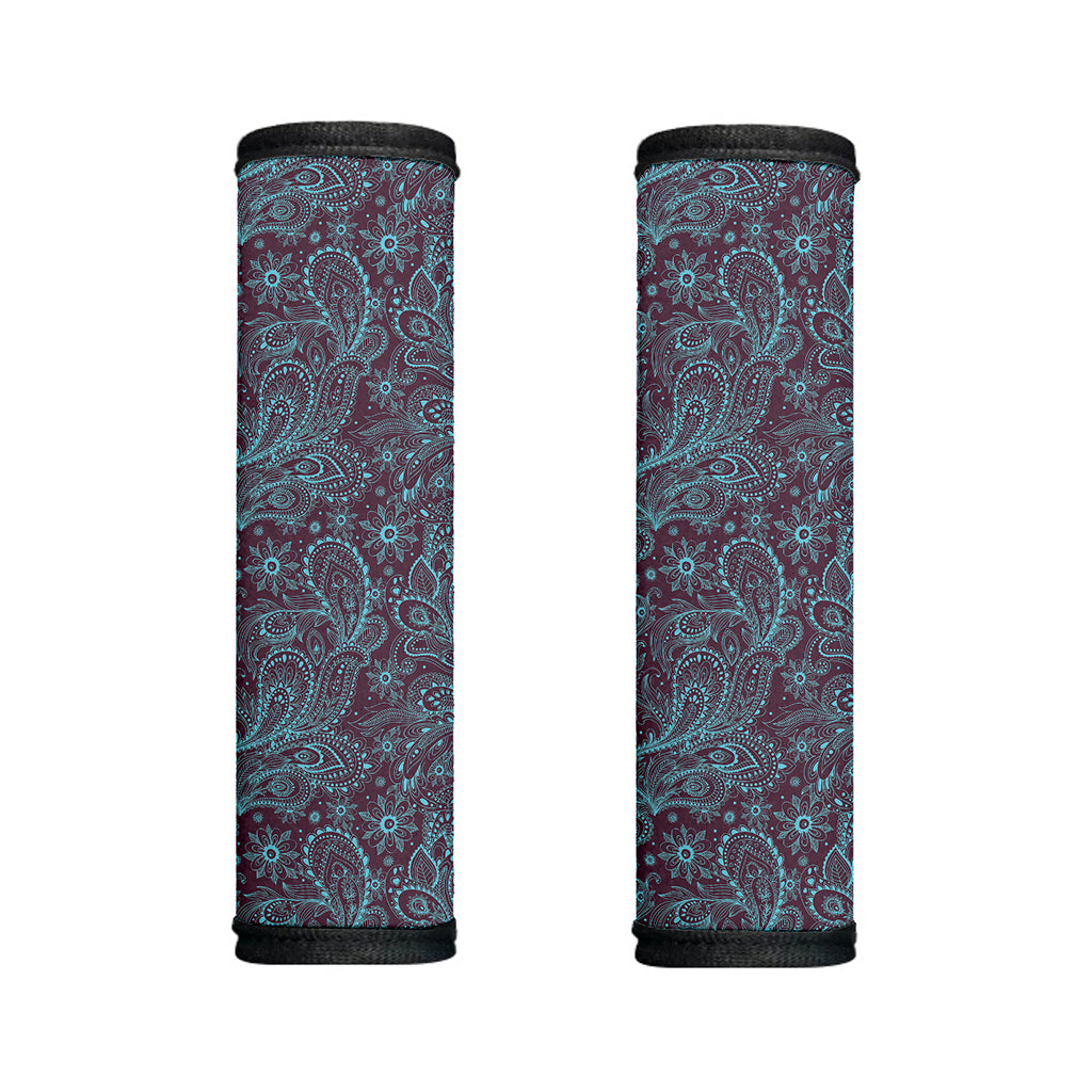 Turquoise Paisley Pattern Print Handle Covers