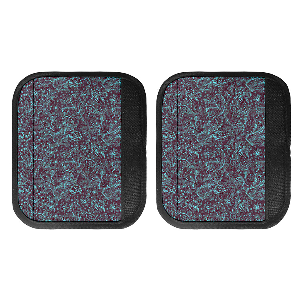 Turquoise Paisley Pattern Print Handle Covers
