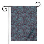 Turquoise Paisley Pattern Print House Flag
