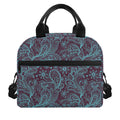 Turquoise Paisley Pattern Print Insulated Lunch Bag
