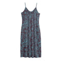 Turquoise Paisley Pattern Print Jersey Midi Cami Dress