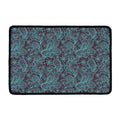 Turquoise Paisley Pattern Print Kitchen Mat