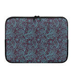 Turquoise Paisley Pattern Print Laptop Sleeve
