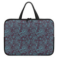 Turquoise Paisley Pattern Print Laptop Sleeve With Handle
