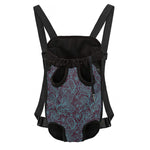 Turquoise Paisley Pattern Print Pet Carrier Backpack