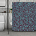 Turquoise Paisley Pattern Print Polyester Shower Curtain
